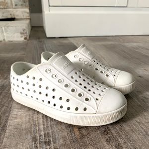 White kids Native Jefferson shoes